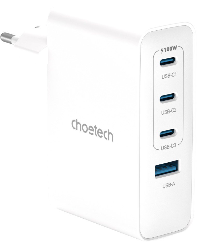 Choetech 3C1A 4ports PD100W Gan Wall charger