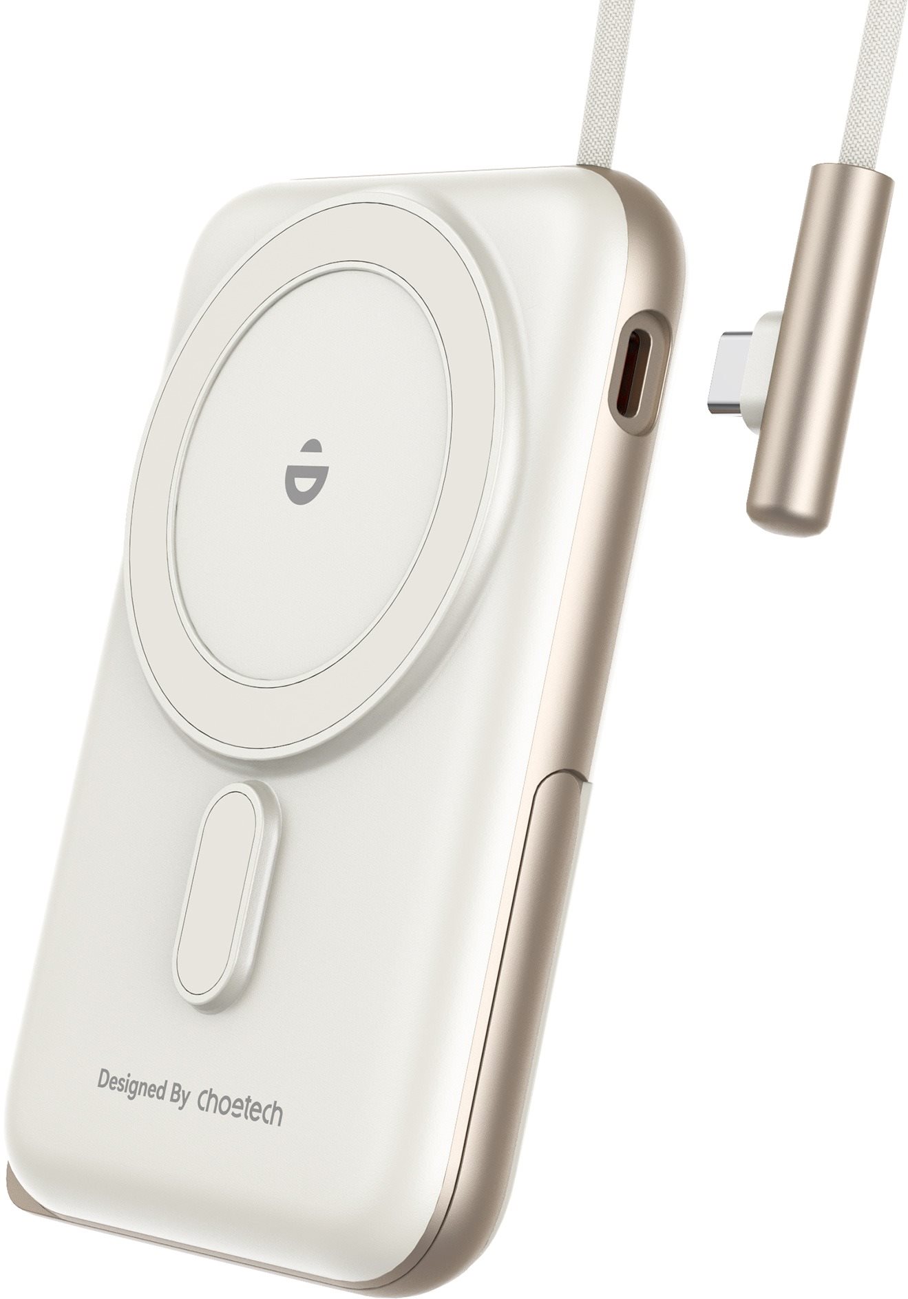 ChoeTech MagLeap Wireless 10000mAh Fast Charge + PD3.0 (20W) USB-C kabel, bílá
