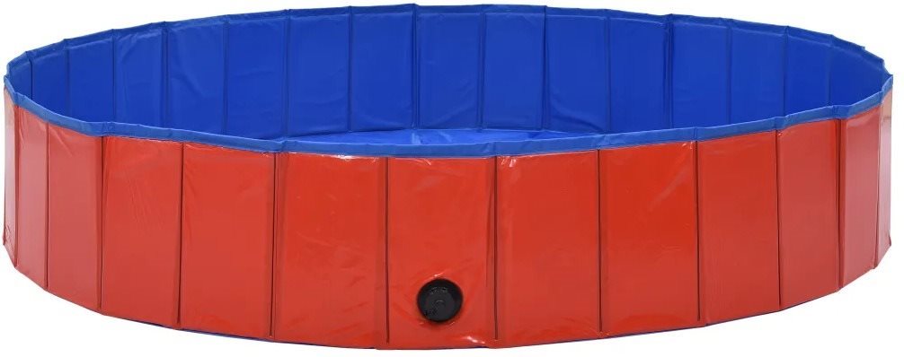 Shumee Bazén skládací červený PVC 160 × 30 cm