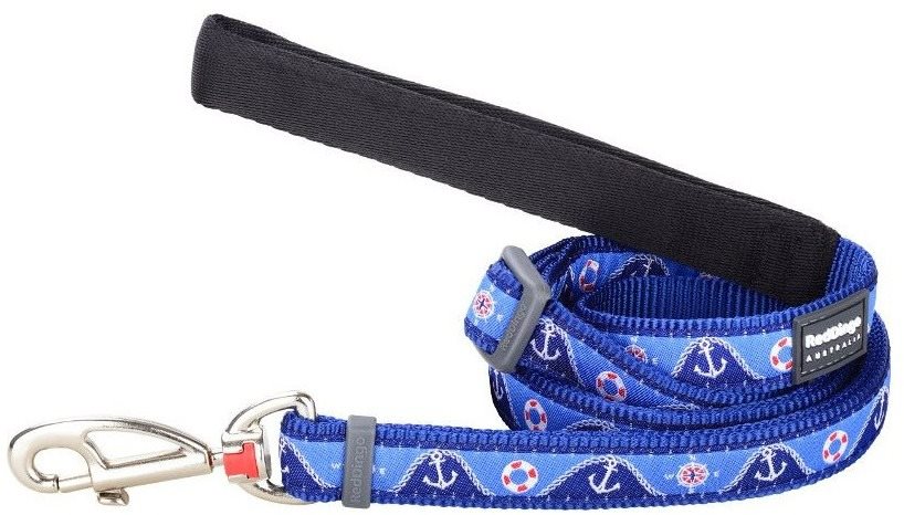 Red Dingo vodítko Nautical Dark Blue 1,2 cm x 1,8 m