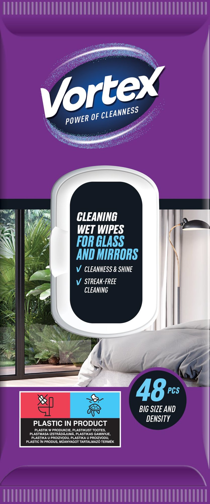 VORTEX Ubrousky na sklo a zrcadla 48 ks