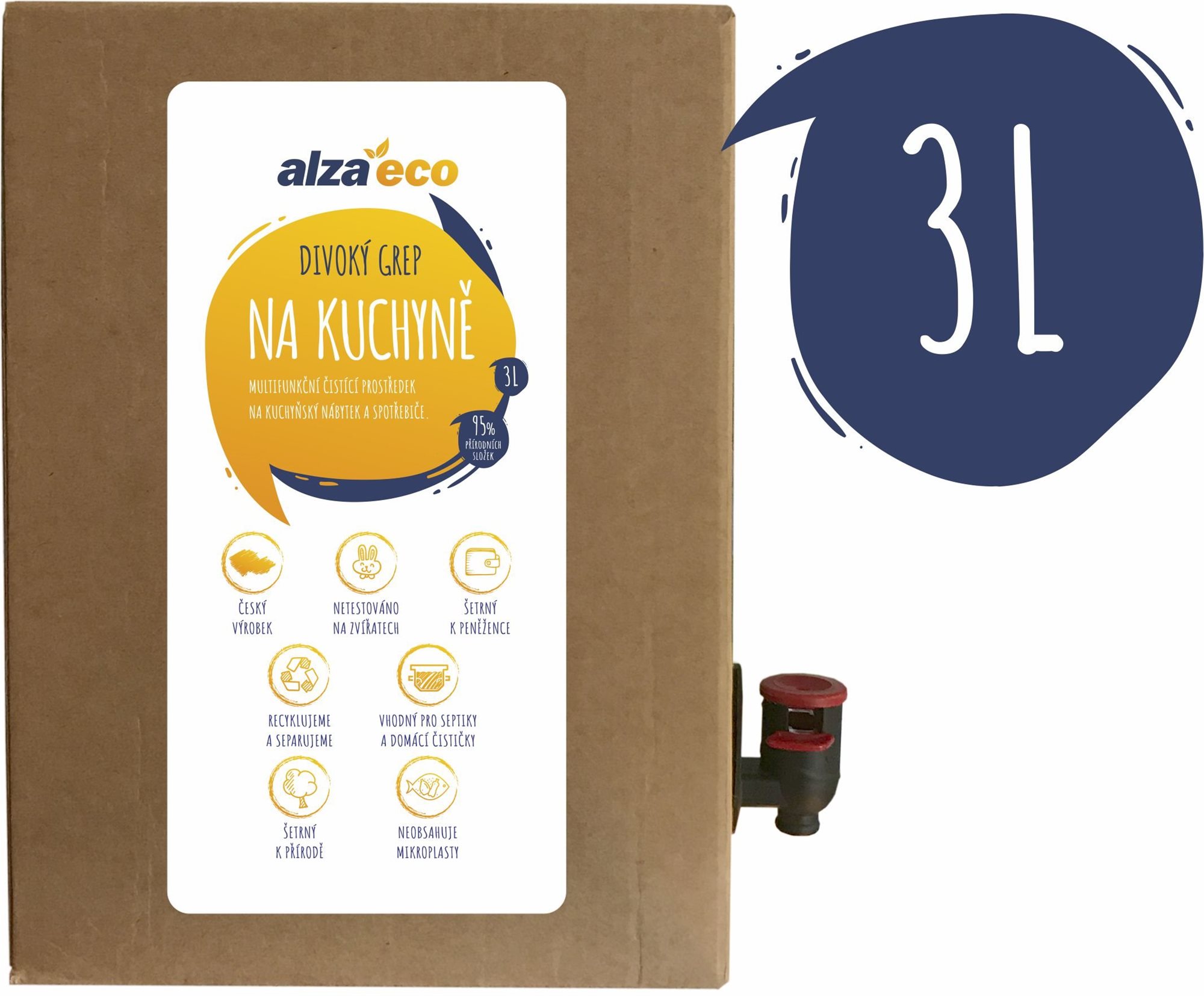 AlzaEco divoký grep na kuchyně 3 l
