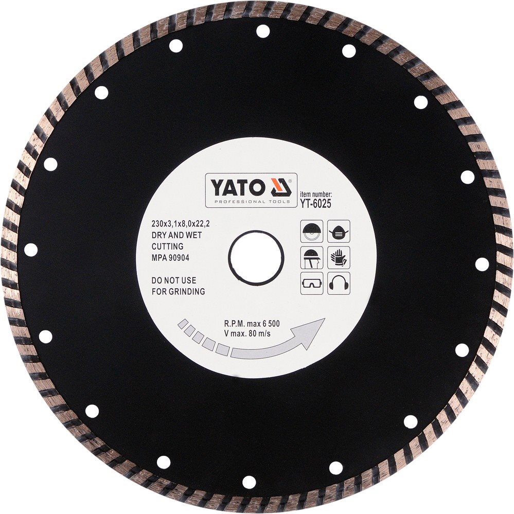 YATO Kotouč diamantový 230 x 22,2 x 3,1 mm turbo YT-6025