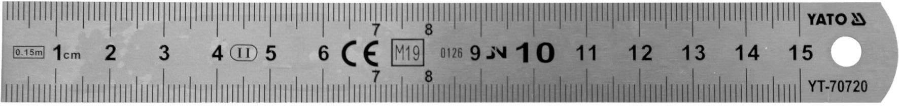 YATO Pružné ocelové pravítko 150 mm YT-70720