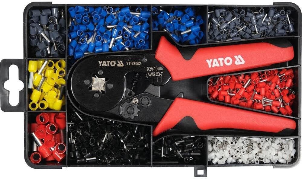 YATO Kleště krimpovací 175 mm, 0,25-10mm2 sada YT-23052