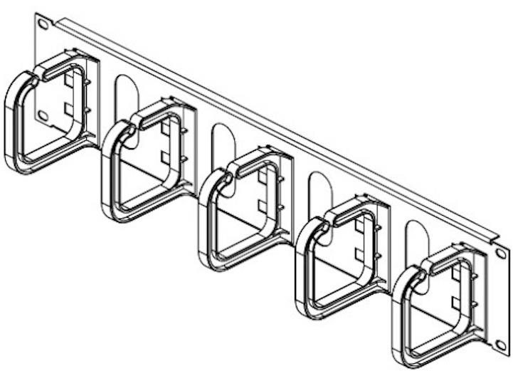 CONTEG DP-VP-P7 19" vyvazovací panel 2U oka 80 × 80 mm, černý