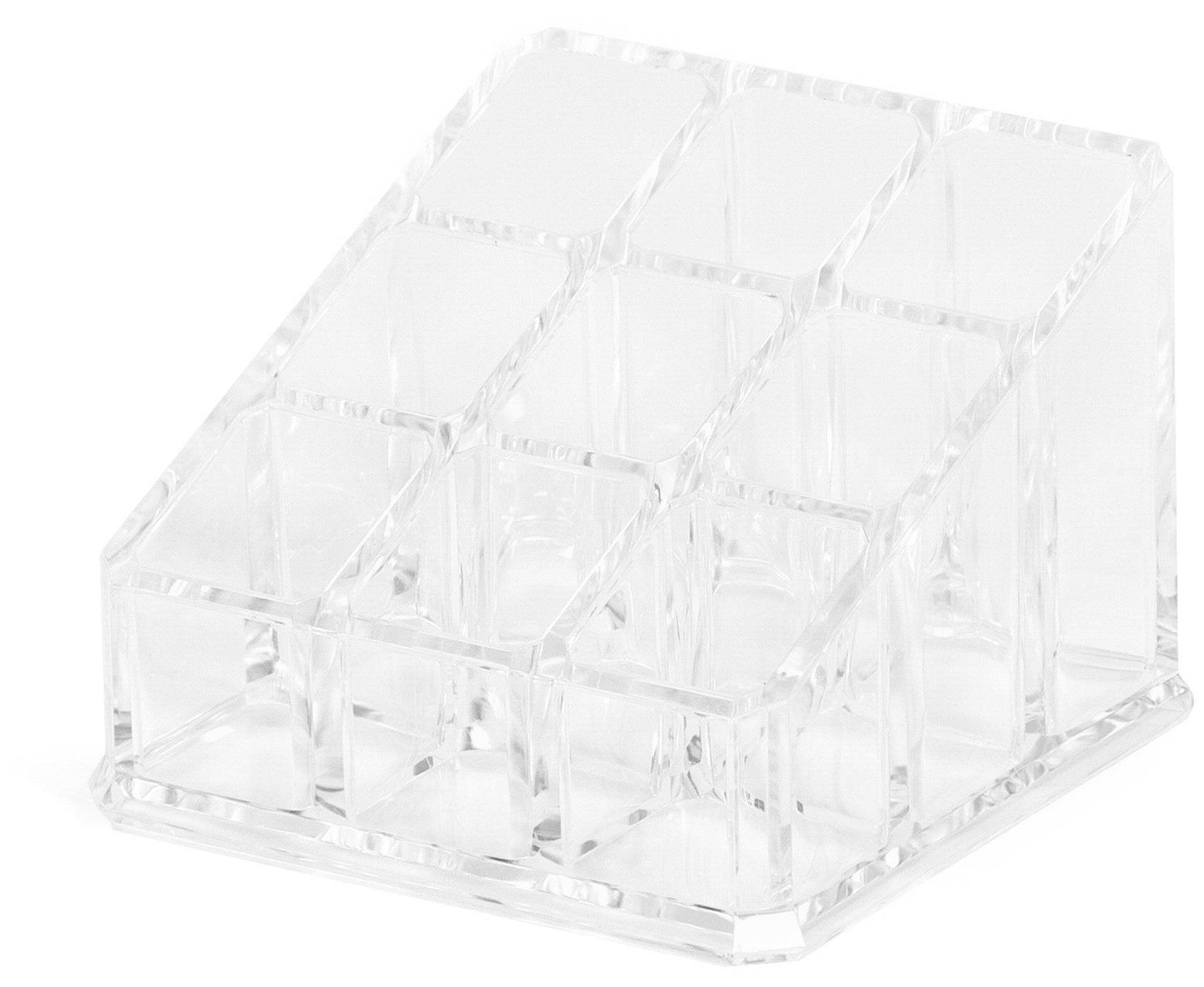 Compactor organizér na rtěnky 9 přihrádek čirý plast
