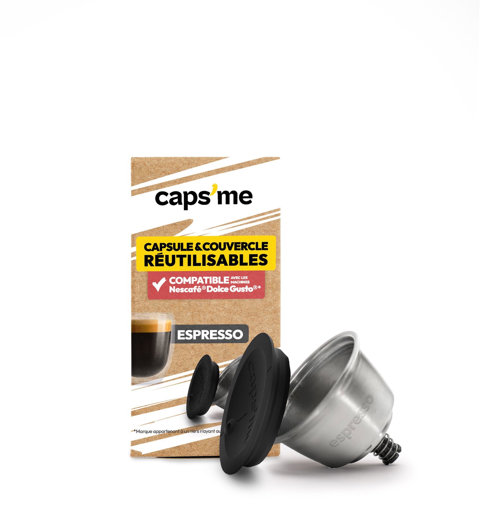 Caps Me Opakovaně použitelná kapsle a silikonové víčko Dolce Gusto 1 ks