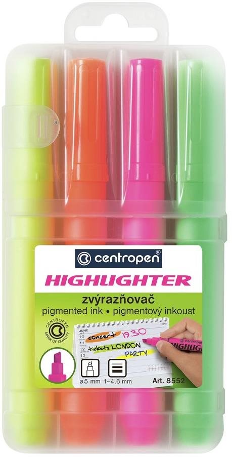 CENTROPEN zvýrazňovač 8552 4 ks