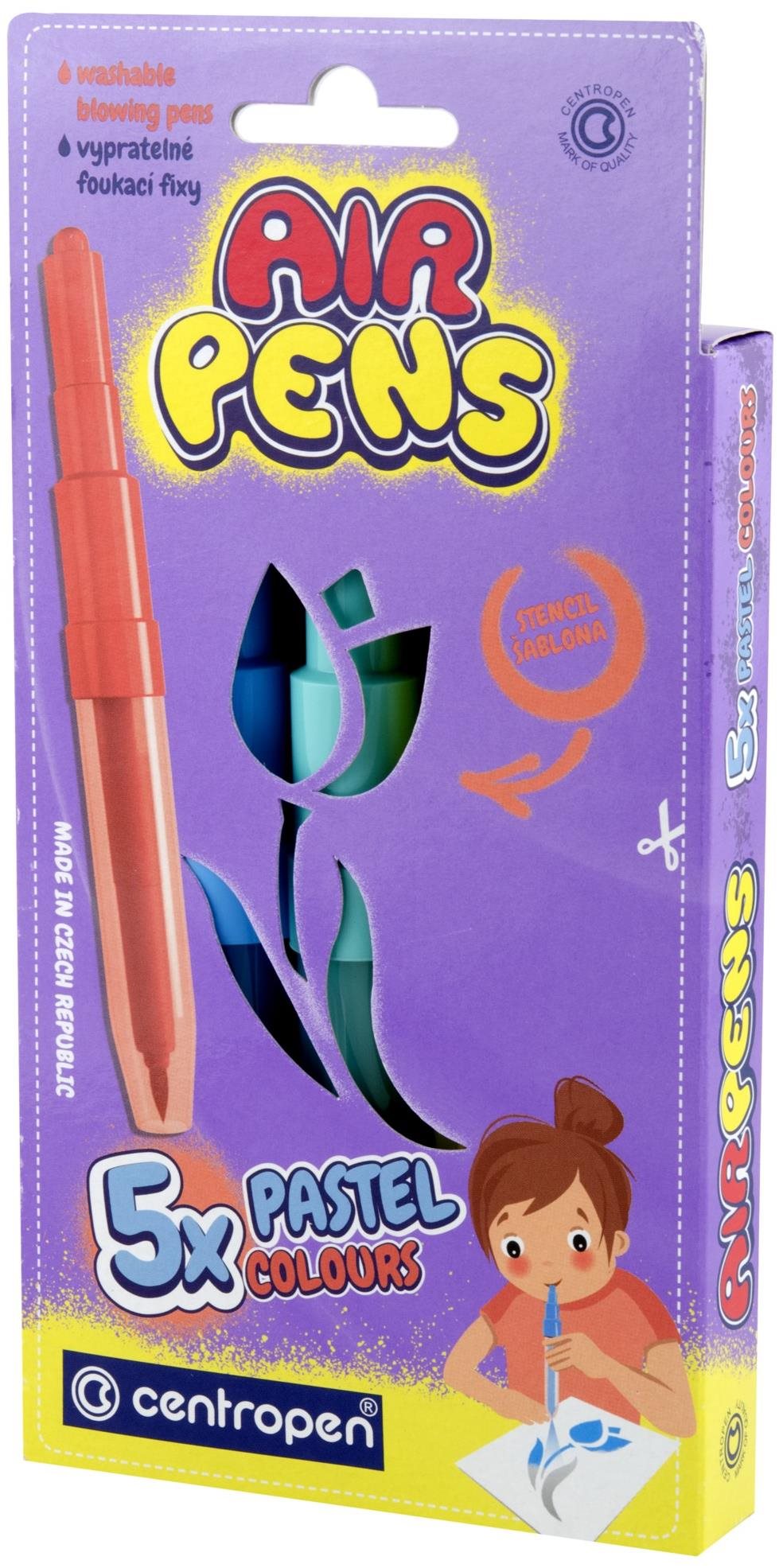 CENTROPEN Air Pens 1500 pastel colours 5 ks
