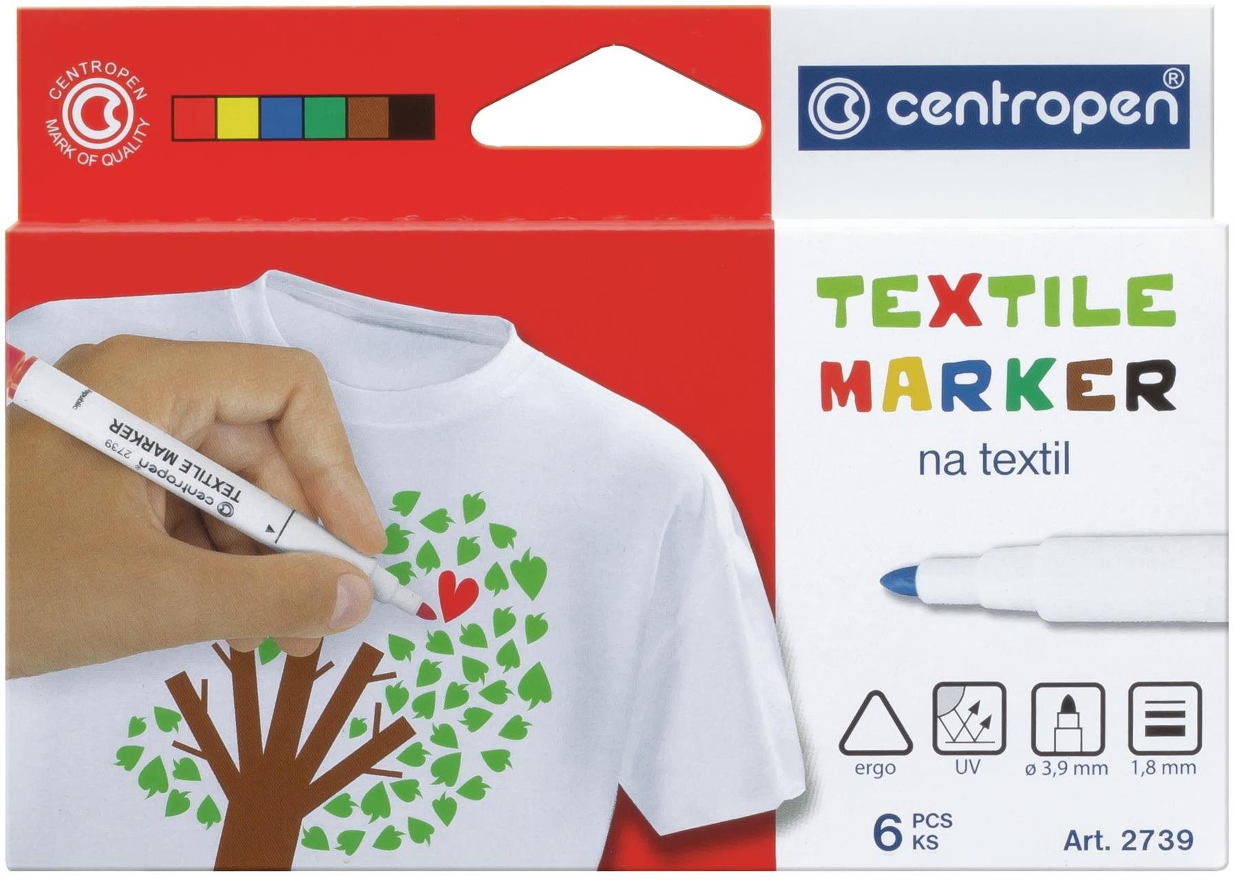 CENTROPEN značkovač 2739 na textil 6 ks