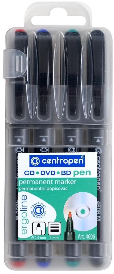 CENTROPEN popisovač na CD/DVD/BD 4606 4 ks