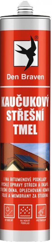 Den Braven - Kaučukový střešní tmel, kartuše 280 ml, černá