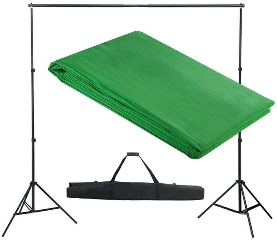 SHUMEE Systém podpěry a pozadí 300 × 300 cm zelené