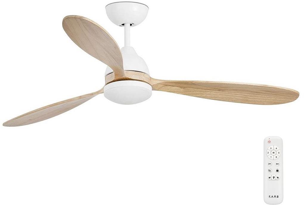 FARO 33524 - LED Stropní ventilátor POROS LED/15W/230V bílá/Hnědá