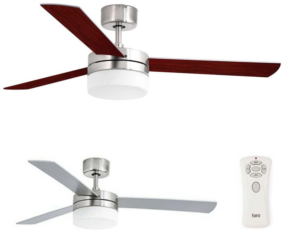 FARO 33608 - Stropní ventilátor PANAY 2xE14/8W/230V