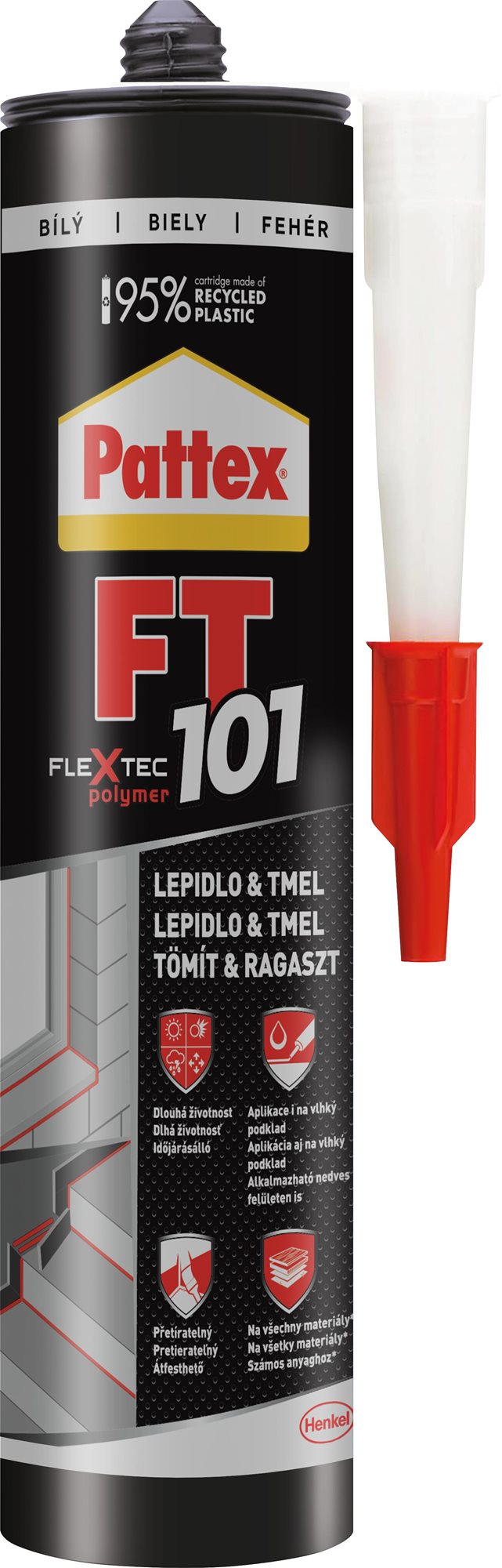 PATTEX FT101 lepidlo & tmel bílý 280 ml