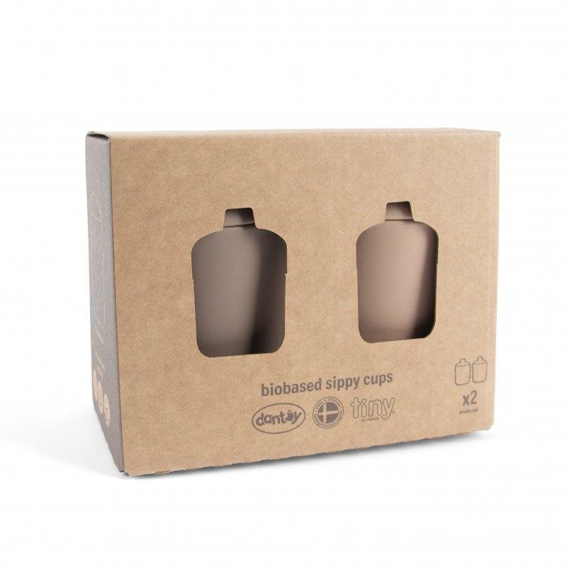 Dantoy Tiny Bio hrníčky s víčkem nude / mocca 2 ks 0 m +