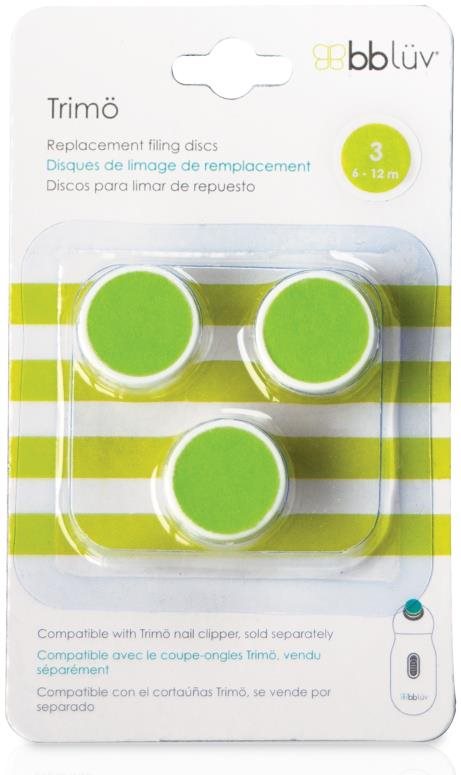 BBLÜV Náhradní nástavce pro pilník na nehty Trimö 3 ks 6-12 m