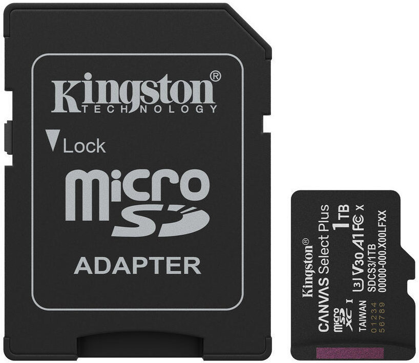 Kingston MicroSDXC 1TB Canvas Select Plus Gen 3 + SD adaptér