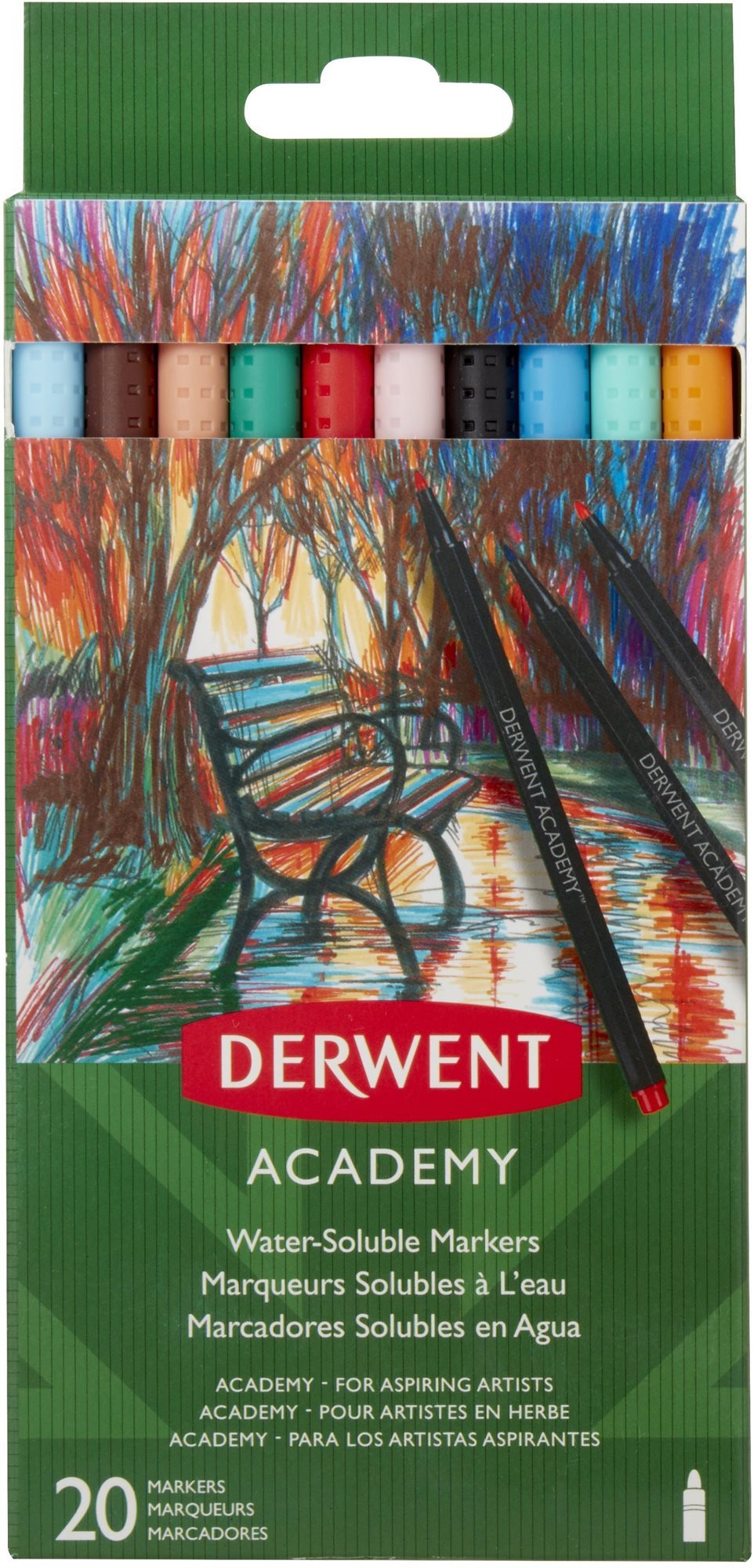DERWENT Academy Markers Water-Soluble 20 barev