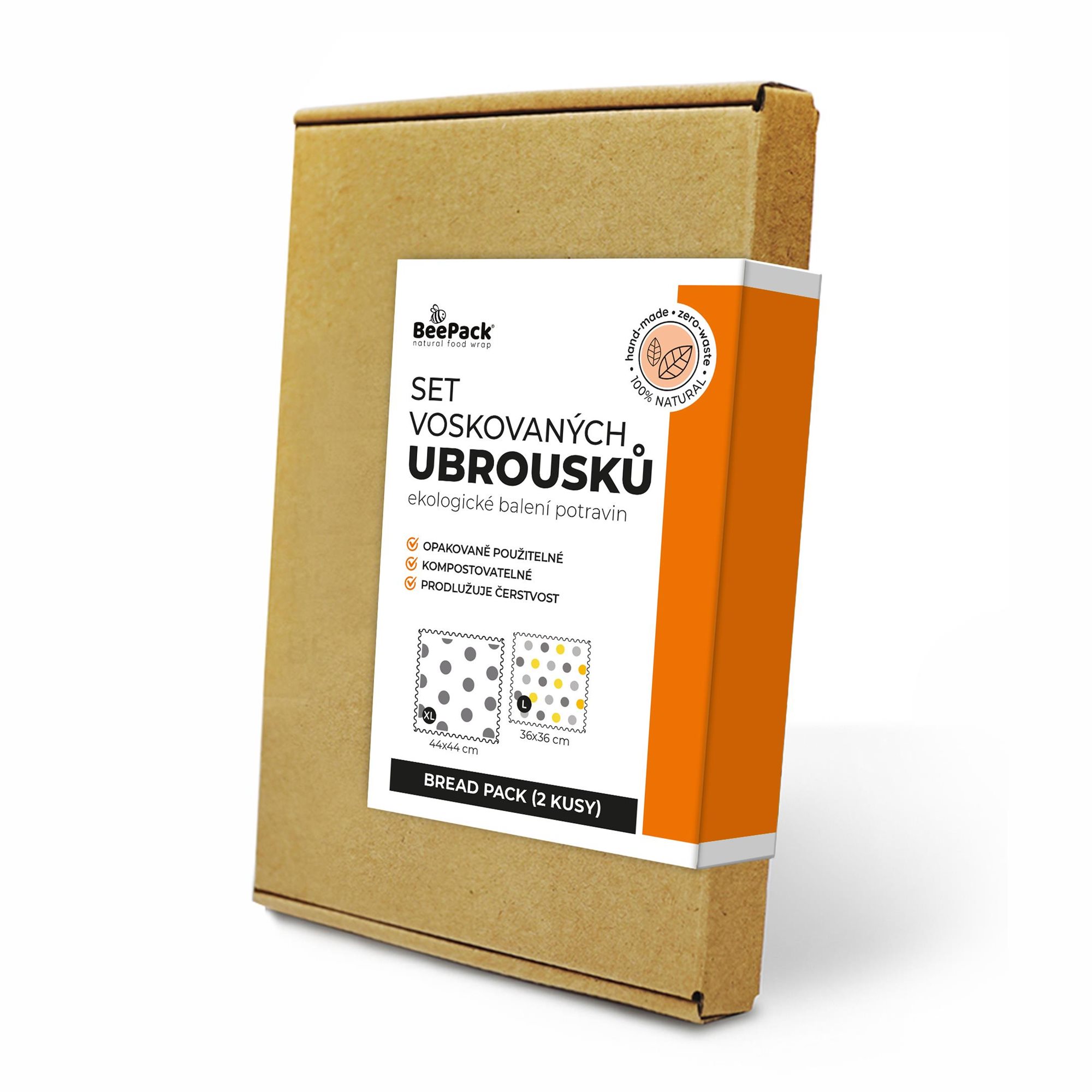 BEEPACK Bread Pack 2 voskované ubrousky, L+XL