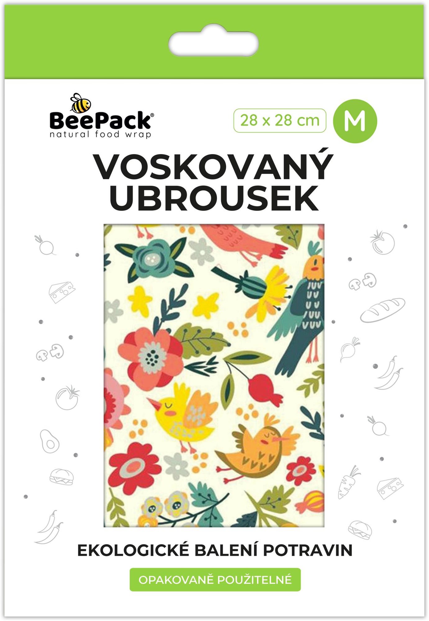 BEEPACK Voskovaný ubrousek Zahrada, M