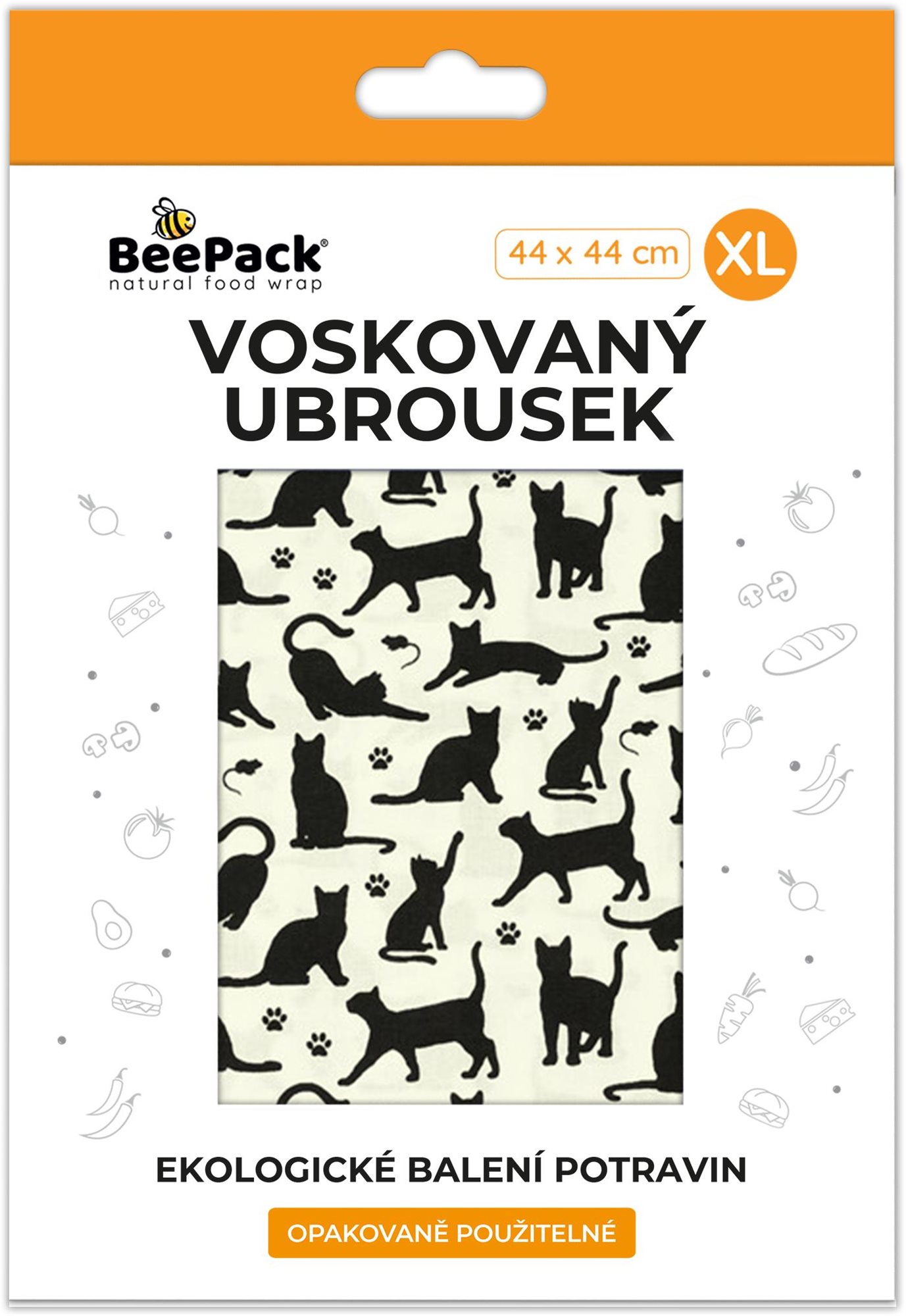 BEEPACK Voskovaný ubrousek Černé kočky, XL