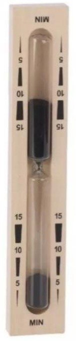 ELIGA Přesýpací hodiny do sauny - černý písek, 15 min