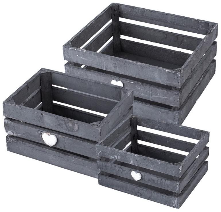 Emocio Set bedýnek dřevo, tmavě modrá 300 × 250 × 150/250 × 200 × 130/200 × 150 × 110 mm