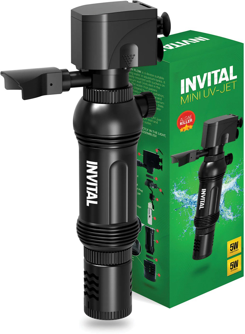 INVITAL Mini UV lampa 5W s čerpadlem