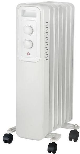 Entac Olejový radiátor, 3 stupně výkonu, max 1500 W, termostat, 7 žeber, na kolečkách