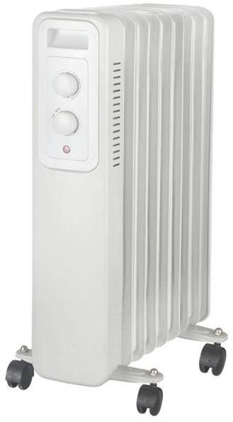 Entac Olejový radiátor, 3 stupně výkonu, max 2000 W, termostat, 9 žeber, na kolečkách