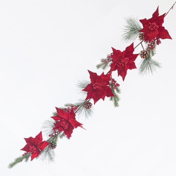 EUROLAMP Girlanda - s vánočními hvězdami, 175 cm