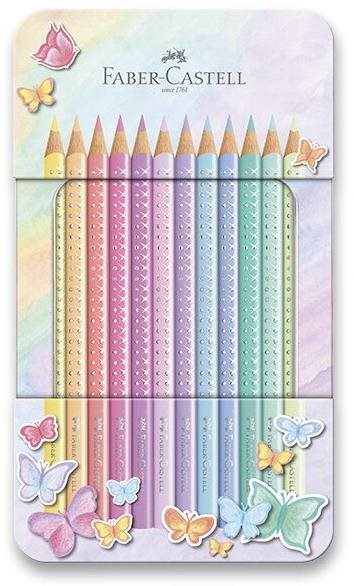 FABER-CASTELL Sparkle Pastel v plechu, 12 barev