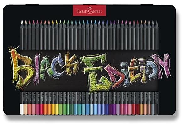 FABER-CASTELL Black Edition v plechu, 36 barev