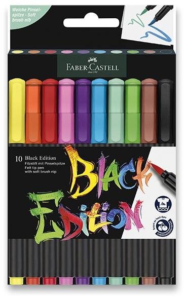 FABER-CASTELL Black Edition Brush, 10 barev