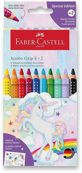 FABER-CASTELL Grip JUMBO Unicorn, 10 barev