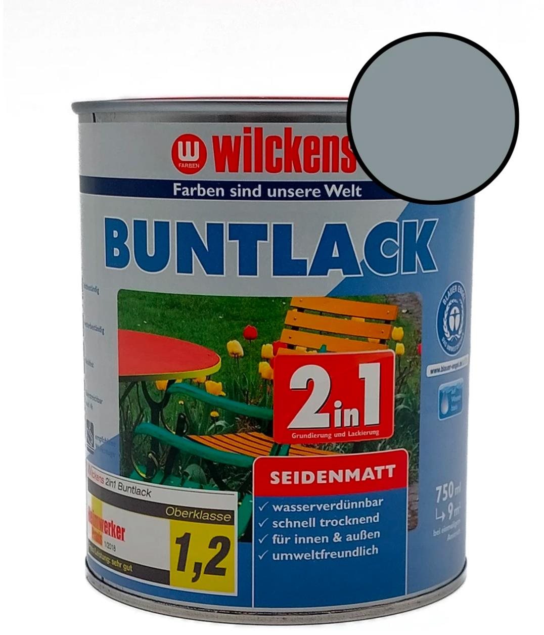 Wilckens Vodouředitelná univerzální akrylátová matná barva 2 v 1 tmavě šedá, WI.12470100050