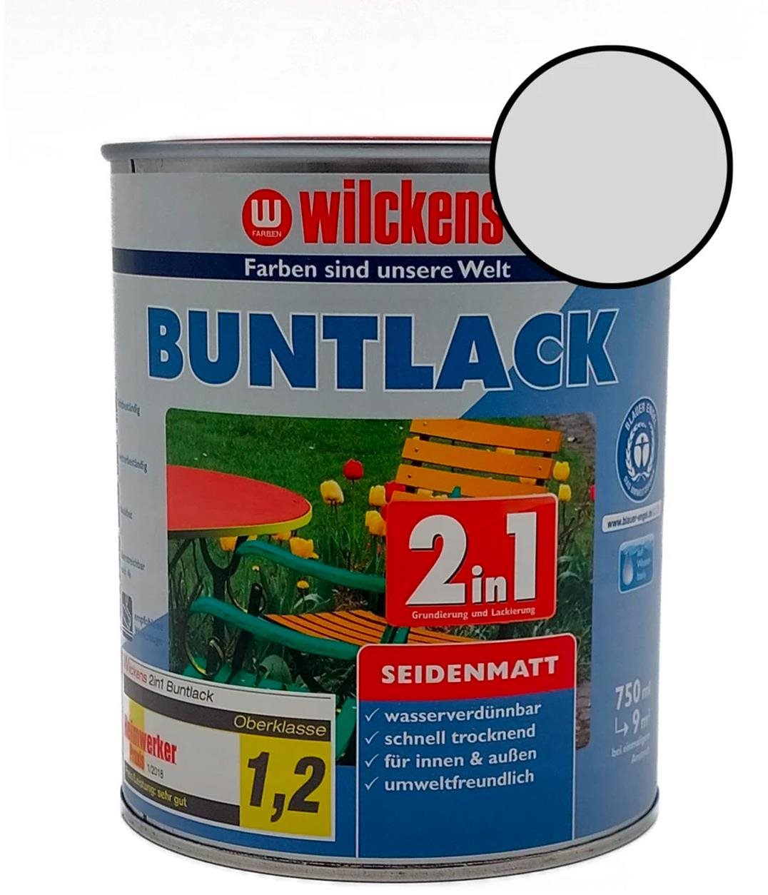 Wilckens Vodouředitelná univerzální akrylátová matná barva 2 v 1 šedá, WI.12460500050