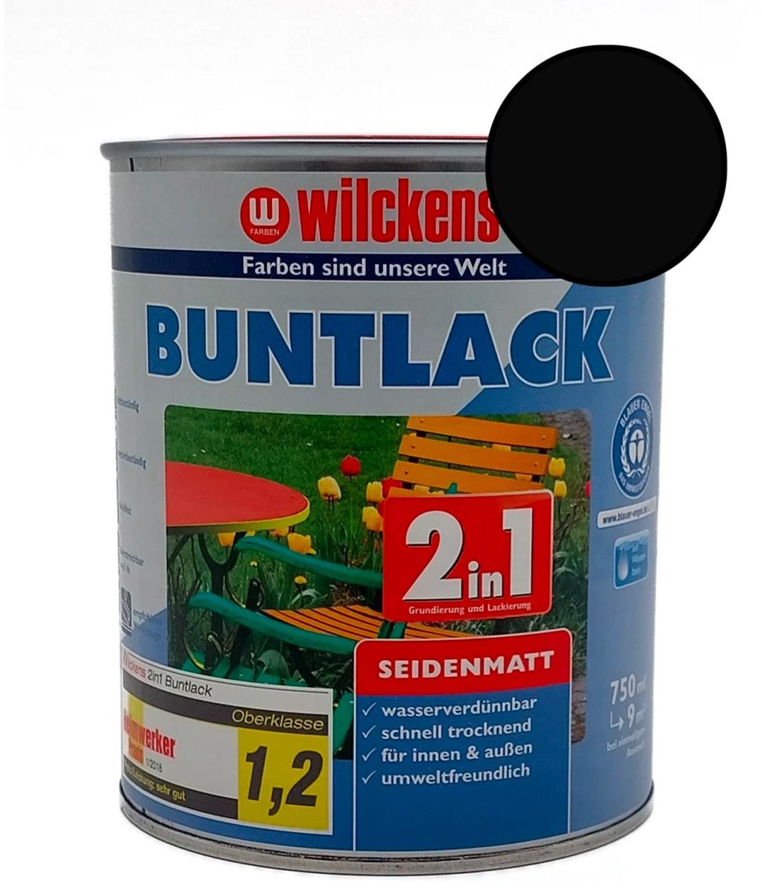 Wilckens Vodouředitelná univerzální akrylátová matná barva 2 v 1 černá, WI.12490500050