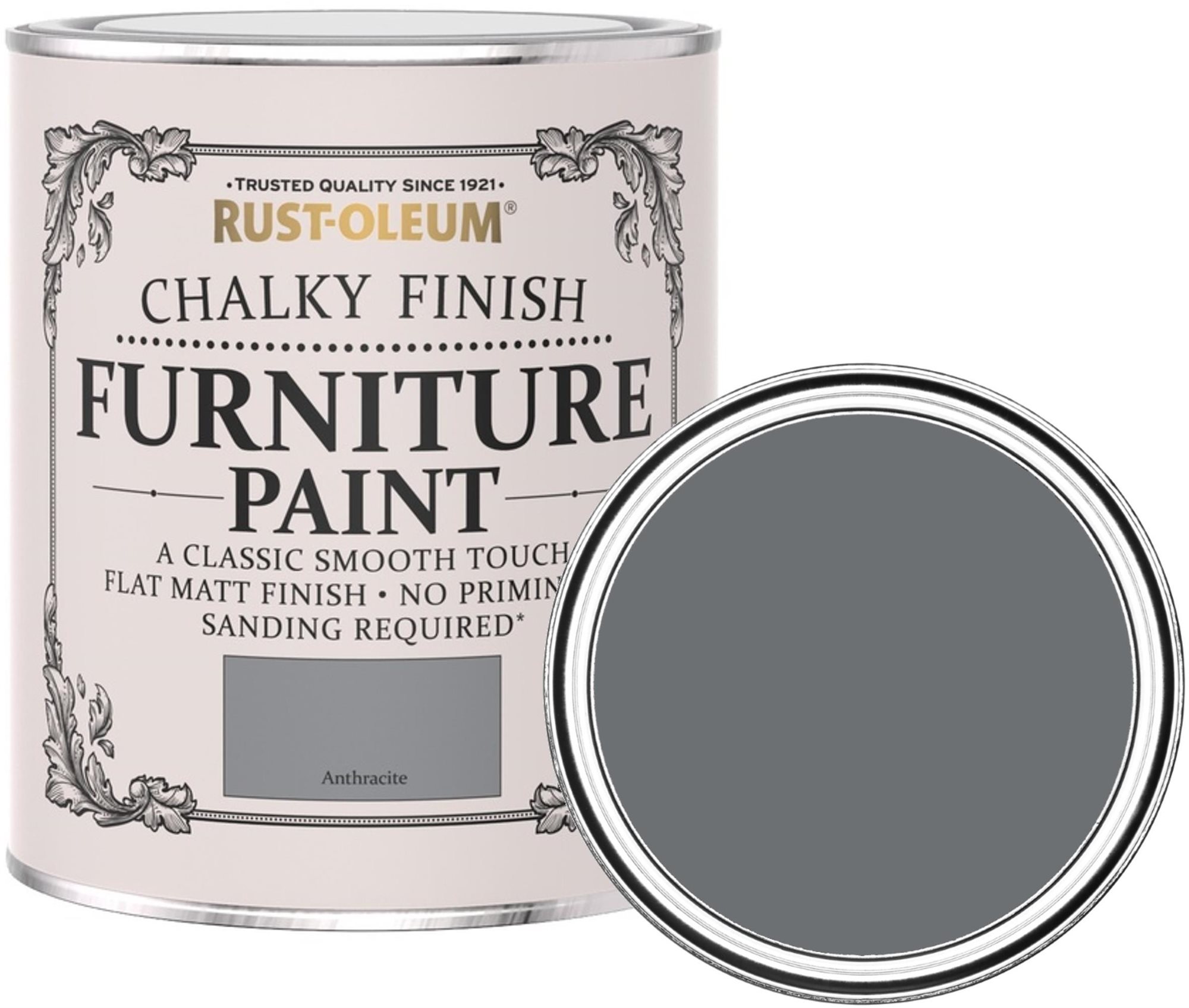 Rust-Oleum Křídová matná barva na nábytek Chalky Finish Furniture Paint šedá, RO.14011.HU.0.75