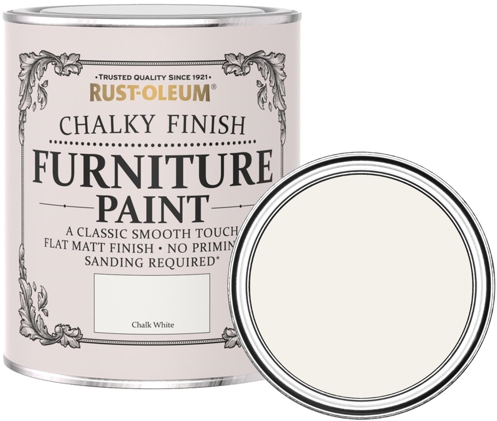 Rust-Oleum Křídová matná barva na nábytek Chalky Finish Furniture Paint bílá, RO.14000.HU.0.125