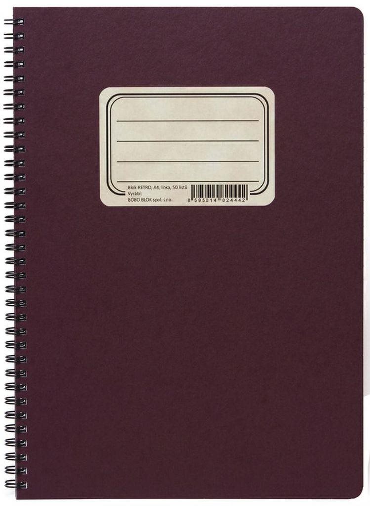 BOBO Kroužkový blok Retro linkovaný