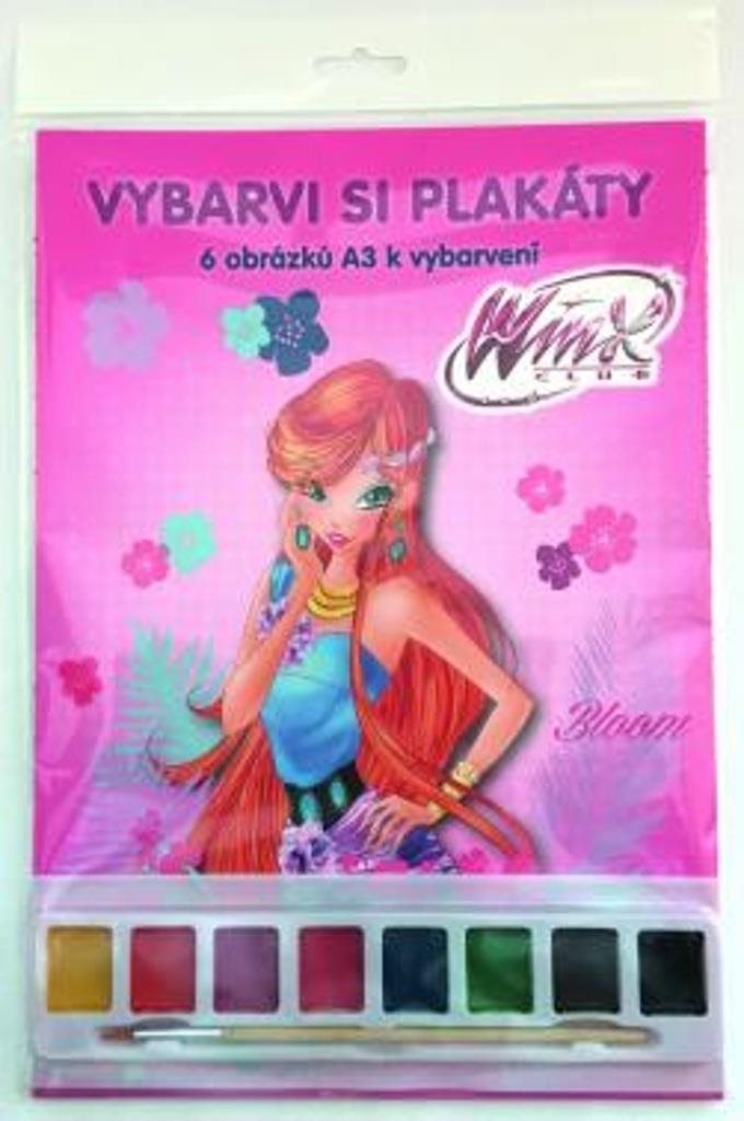 Winx Club fashion Vybarvi si plakát: S barvami + štětcem