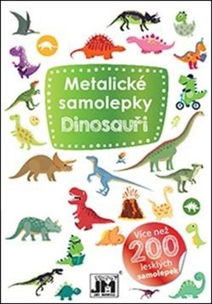 Metalické samolepky Dinosauři: Více než 200 lesklých samolepek
