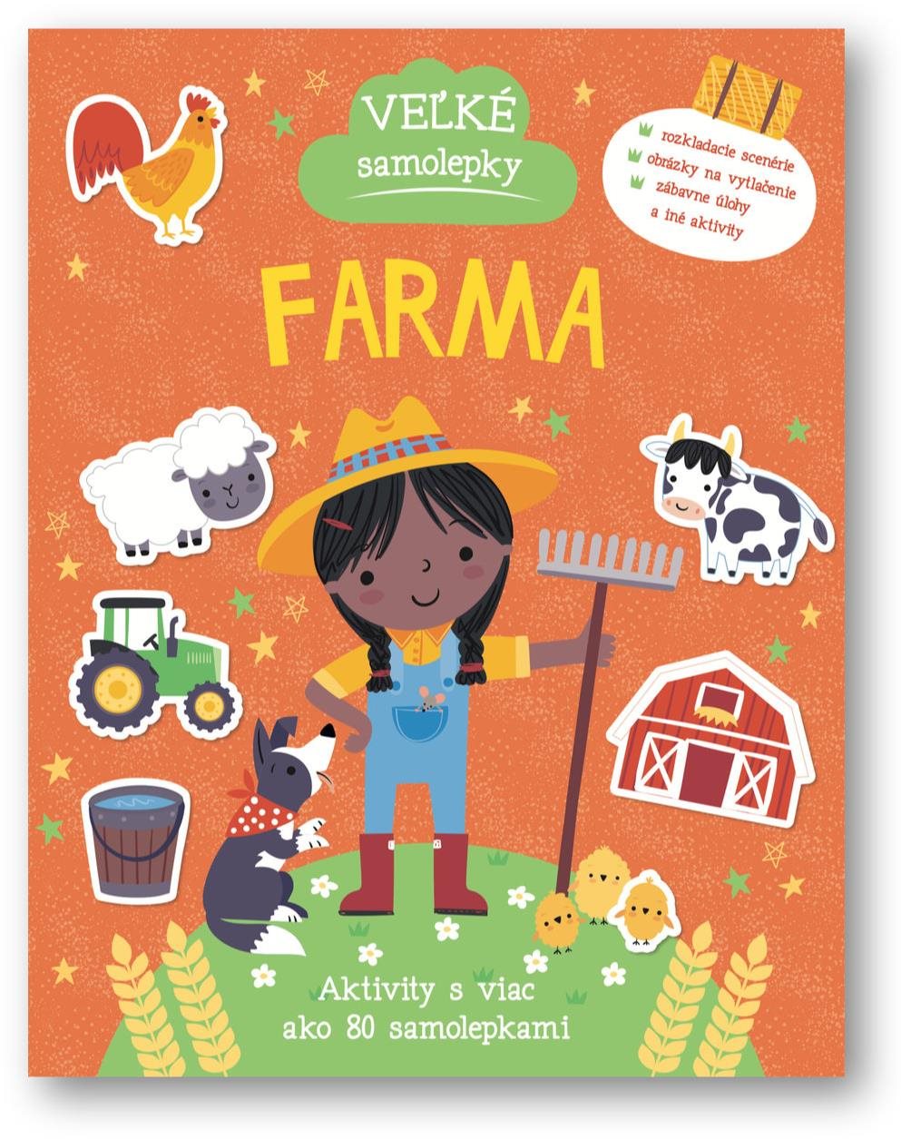 Veľké samolepky Farma: Aktivity s viac ako 80 samolepkami