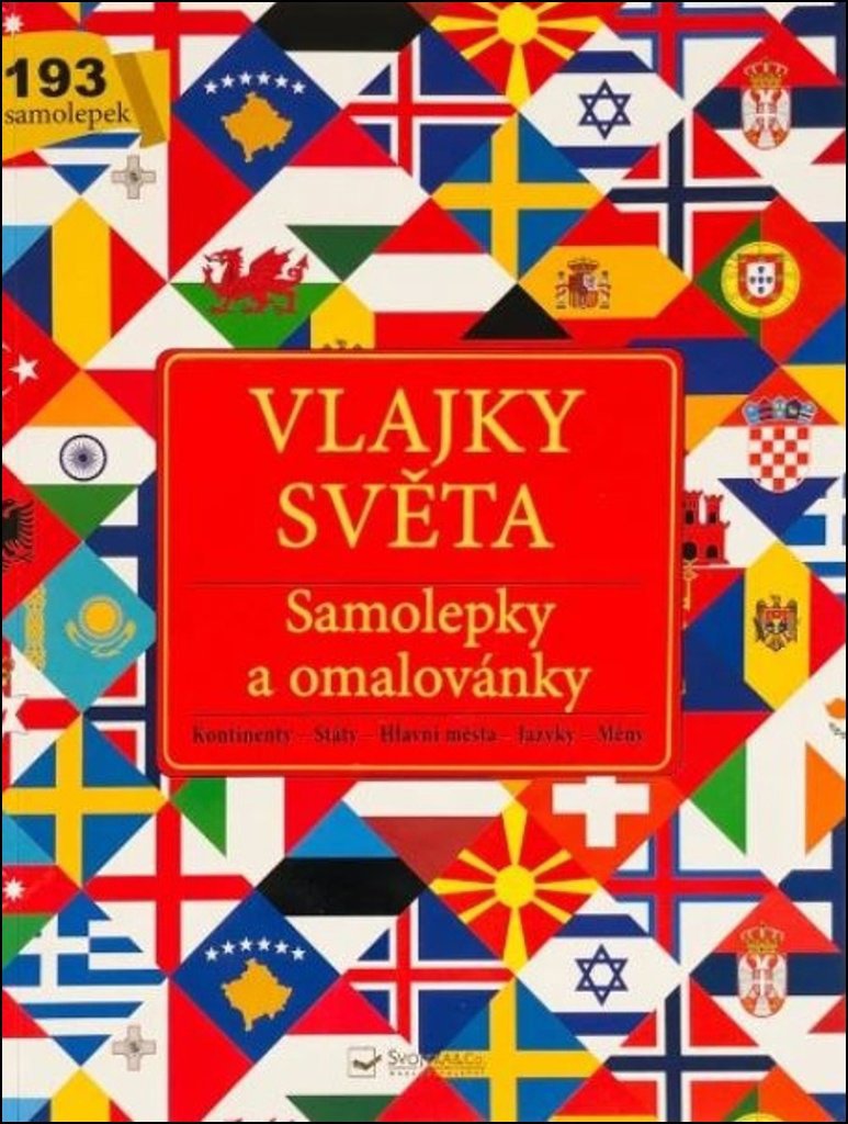Vlajky světa: Samolepky a omalovánky