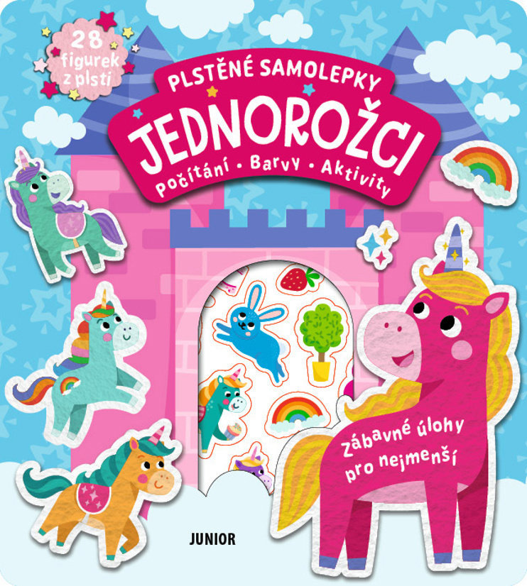 Plstěné samolepky Jednorožci: Počítání Barvy Aktivity