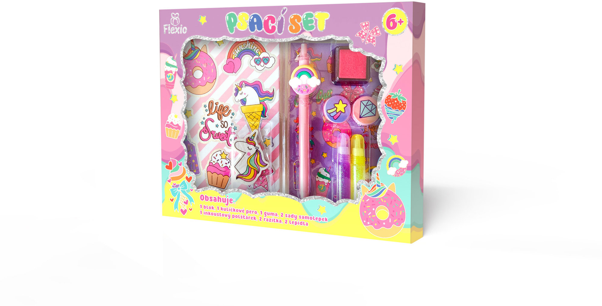 FLEXIO Jednorožec - multiproduktový psací set s blokem